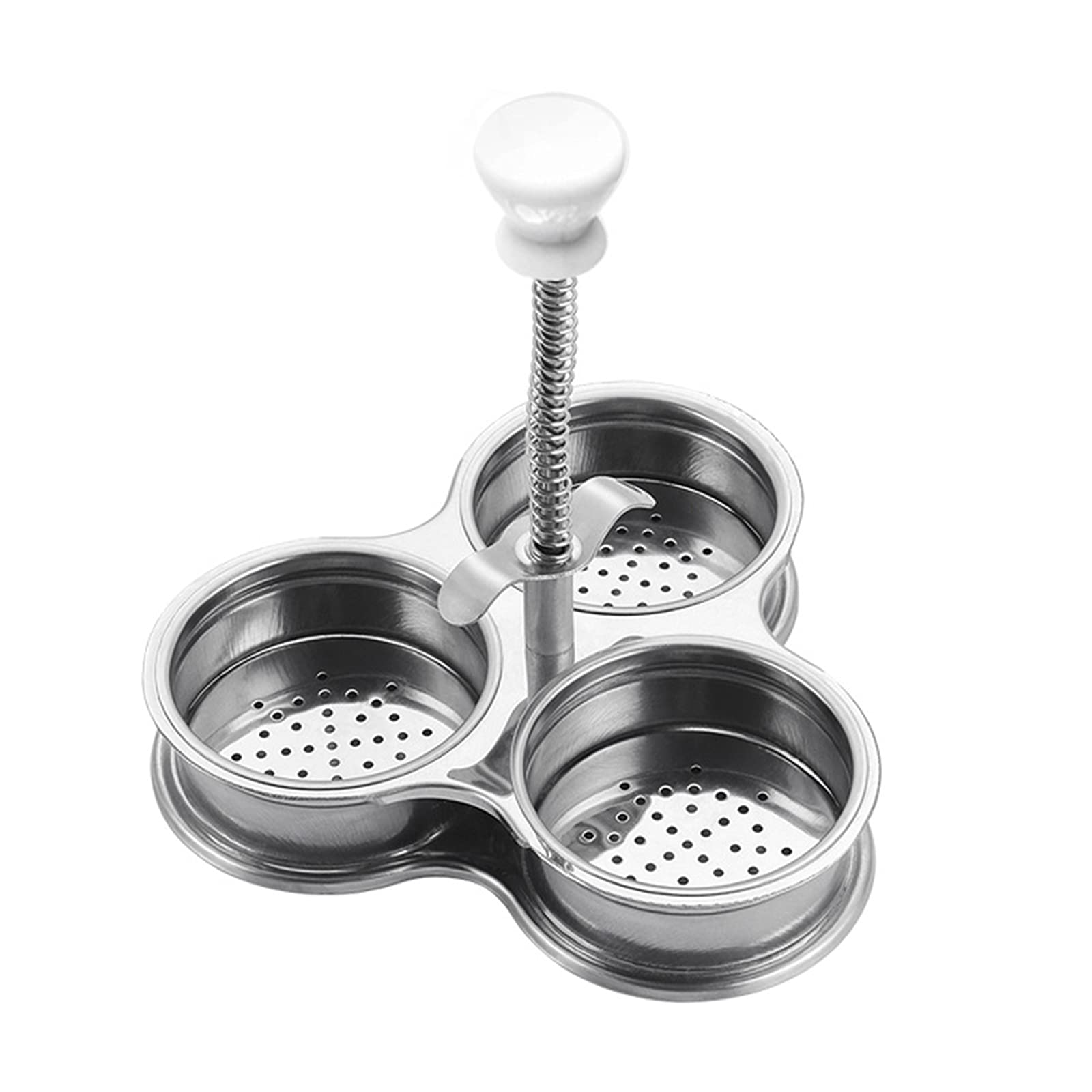 CamidyEgg Poacher Eggssentials Poached Egg Maker, Stainless Steel Egg Poaching Pan, Poached Eggs Cooker Food Grade Easy to Use for Poached Eggs Brunch Breakfast