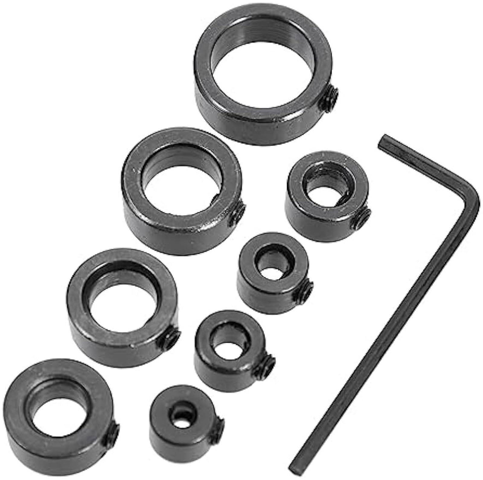 Bghyjkol Drilling Depth Stop Drill Depth Stop Drill Depth Stop Bit Collar Set Adjustable Positioner Limit Ring Allen Wrench Tighten The Stopper
