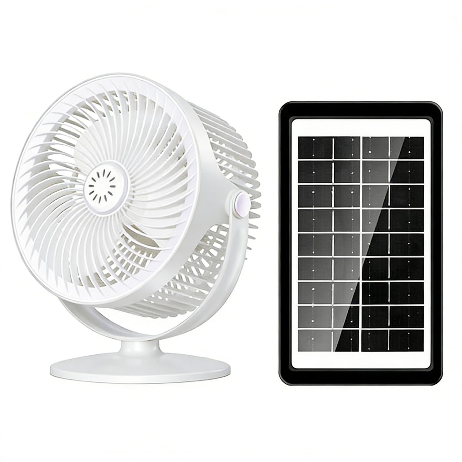 Uqezagpa Powered USB Outdoor Fan with 5 Adjustable Settings and 3000mAh Battery for Camping Hiking Home Work Portable Rechargeable Sun Fan Low