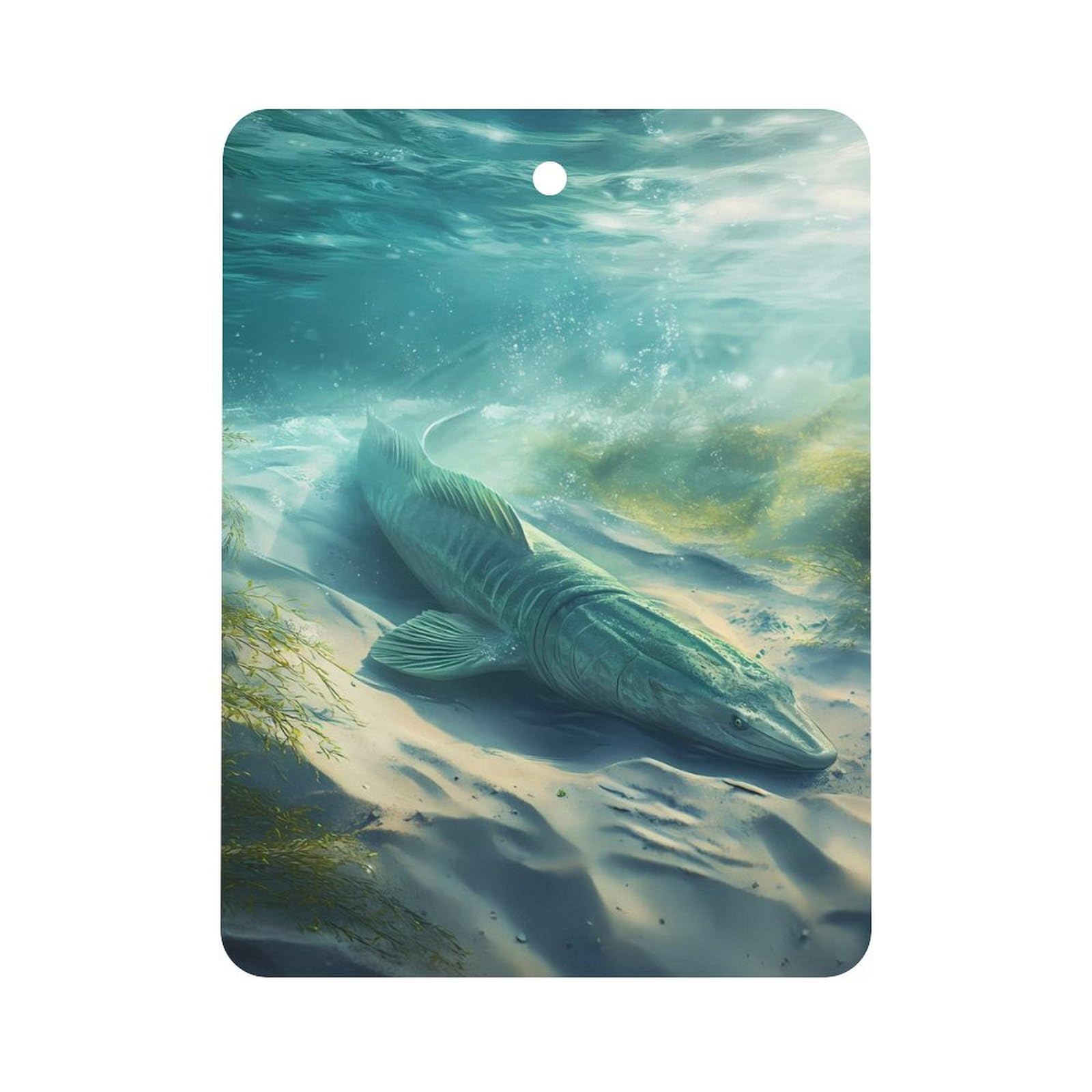 Sturgeon Fish Car Air Freshener Hanging Aromatherapy Tablets for Car Accessories Square