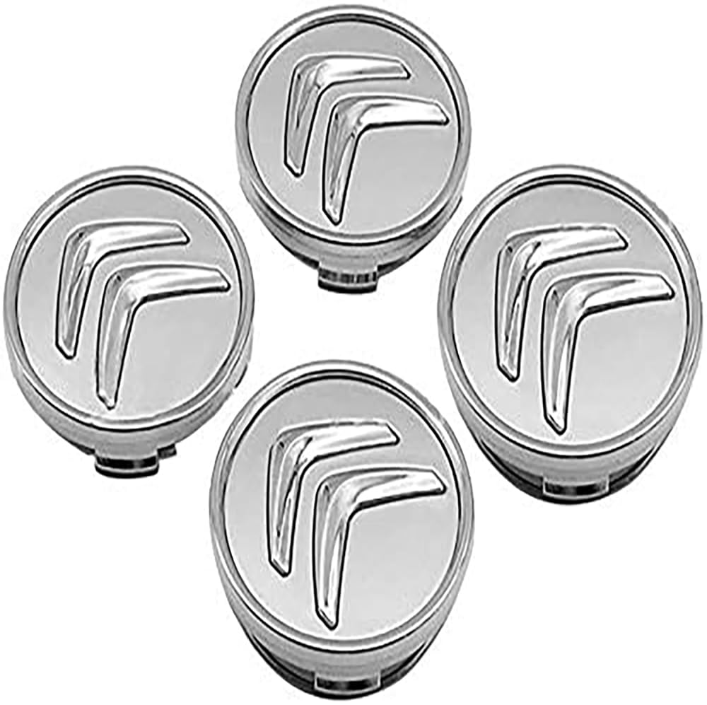 4 Cache-Moyeux 60mm Alliage Aluminium Pour Citroën Xsara C3 C4 C5 C6 DS3 DS4 DS5 DS6 - Rouge