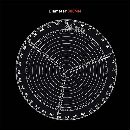 Miniatura 7 de Brújula de búsqueda central redonda de 11.811 in11.8 pulgadas para tornos de madera, trabajo de torno de trabajo acrílico transparente diámetro de