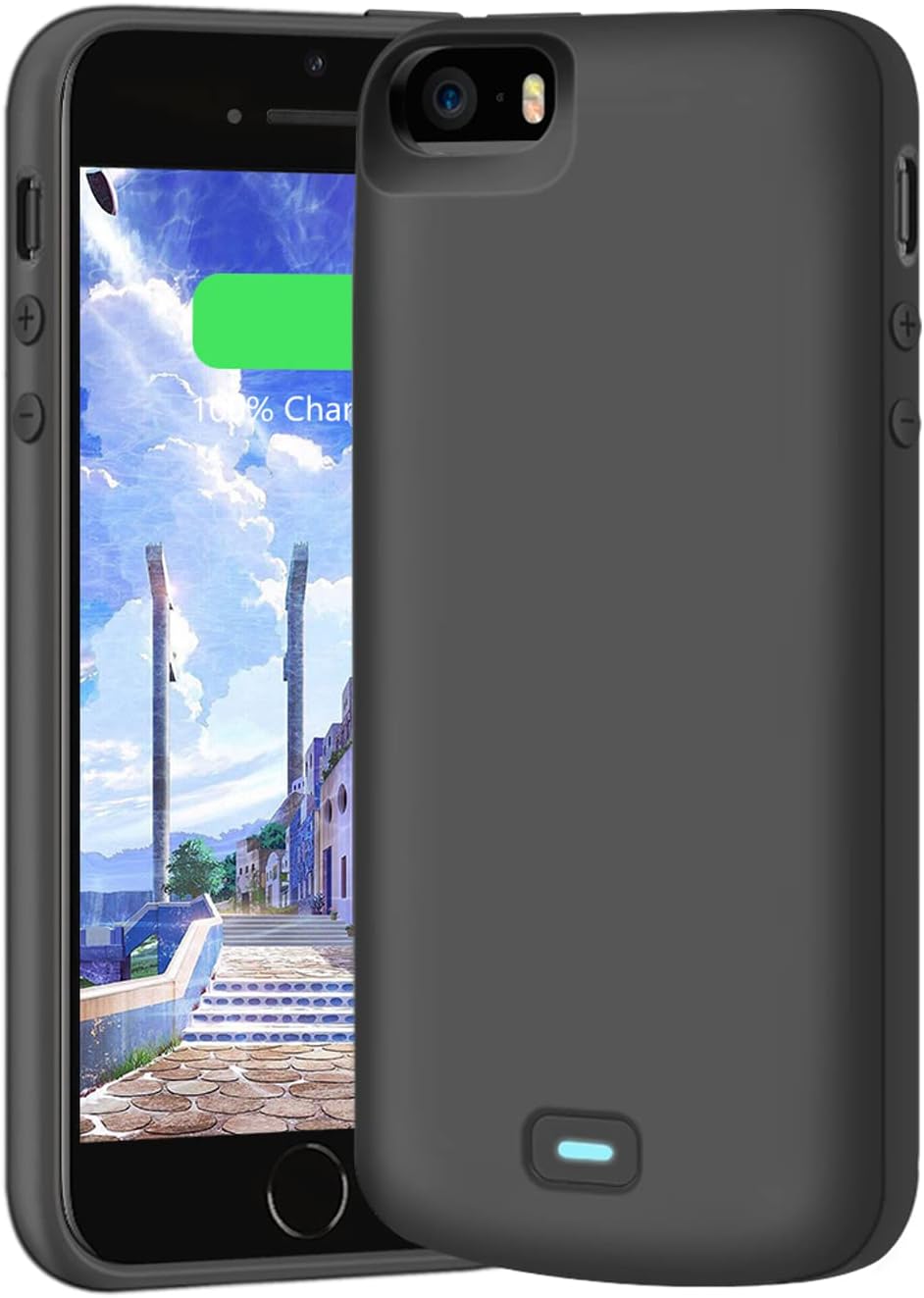 Bahonda Battery Case Compatible with iPhone 5 / 5S / SE, 4000mAh Rechargeable Extended Battery Charging Case, External Battery Charger Case, Adds 2.3x Extra Juice (4 inch)