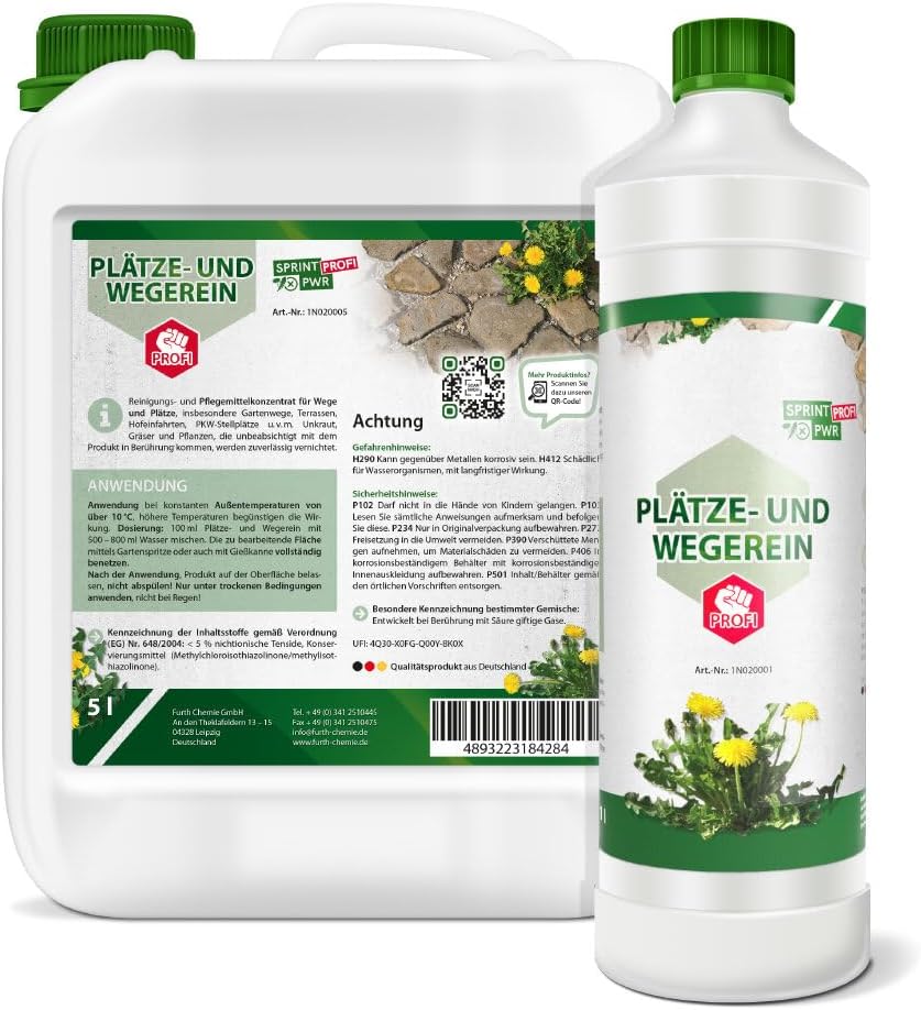 Furth Chemie, Plätze und Wegerein PROFI, 5 l Kanister Amazon.de