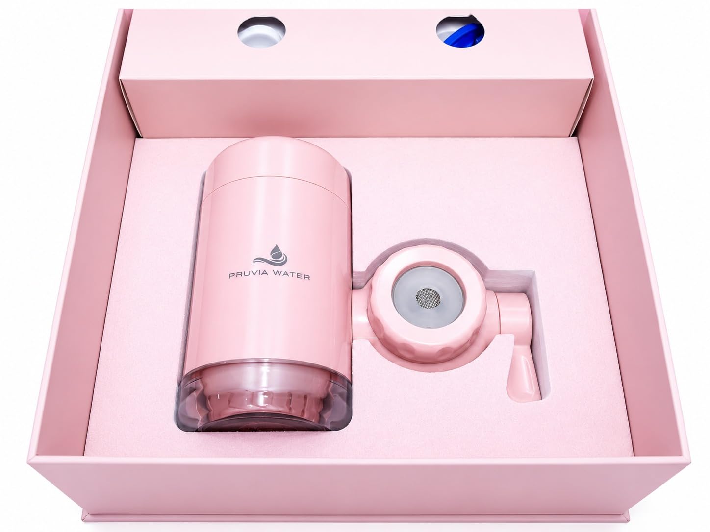 Mini Faucet Filter for Kitchen and Bathroom Taps with Alkaline and Vitamin C Filtration Layers Compact Tap Attachment for Daily Water Use | Pink-image-44