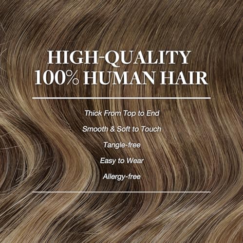 Image of GOO GOO Clip in Hair Extensions Real Human Hair Balayage Remy Extensions