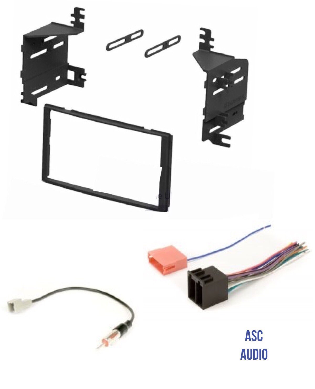 ASC Audio ASC Car Stereo Radio Install Dash Kit, Wire Harness, and Antenna Adapter for