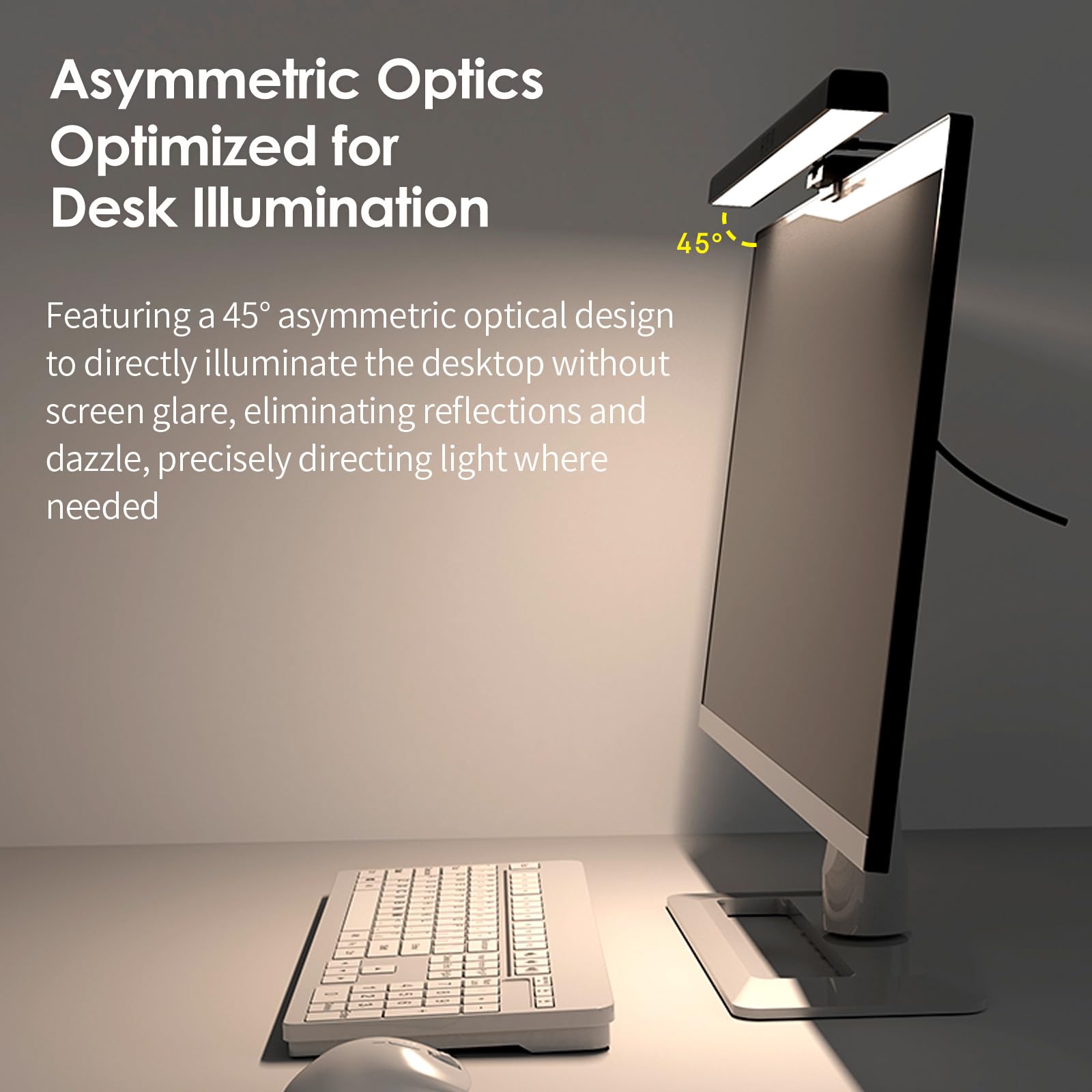 BY-J Lampada per schermo PC con telecomando, luce regolabile dello schermo dimmerabile automatica, lampada LED USB per computer da 40 cm, illuminazione per monitor da ufficio e giochi