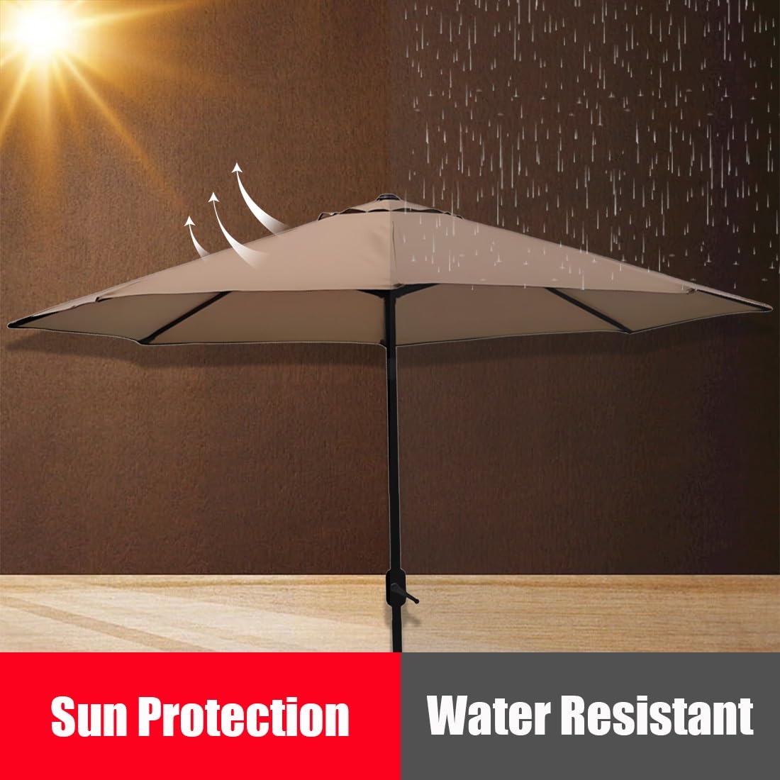 Générique Toile de Rechange pour Parasol Déporté Rond 6/8 Baleines, Auvent De Remplacement pour Parapluie de Secours pour Table de Marché, 4.0 m 3.0 m 2.7 m, Grande