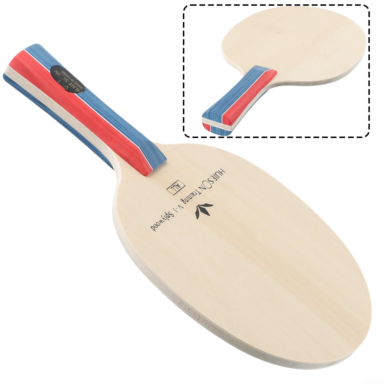 Lame en bois 5 plis pour raquette de ping-pong compatible Shakehand Grip et Pen Hold Grip