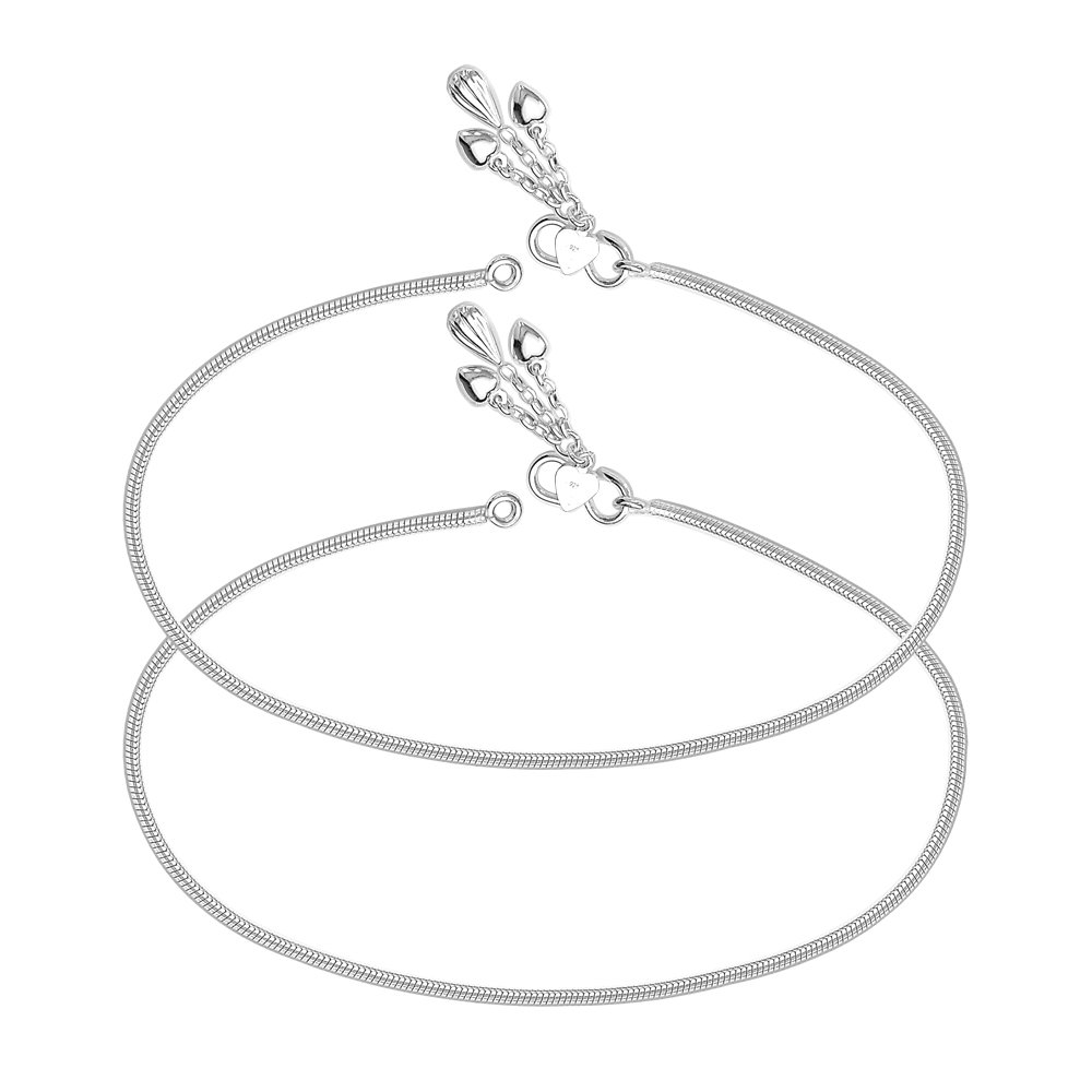 Taraash Single Line Plain Ending with Charm 925 Sterling Silver Anklet for Women AN0551S (B00I8KEP8C) Amazon Price History, Amazon Price Tracker