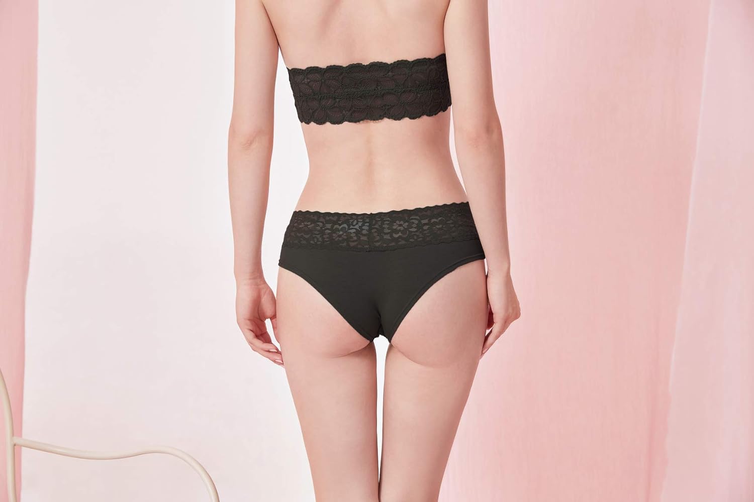 Luna & Sun Women Soft Stretch Sexy Hipster Bikini Panties Underwear with Lace