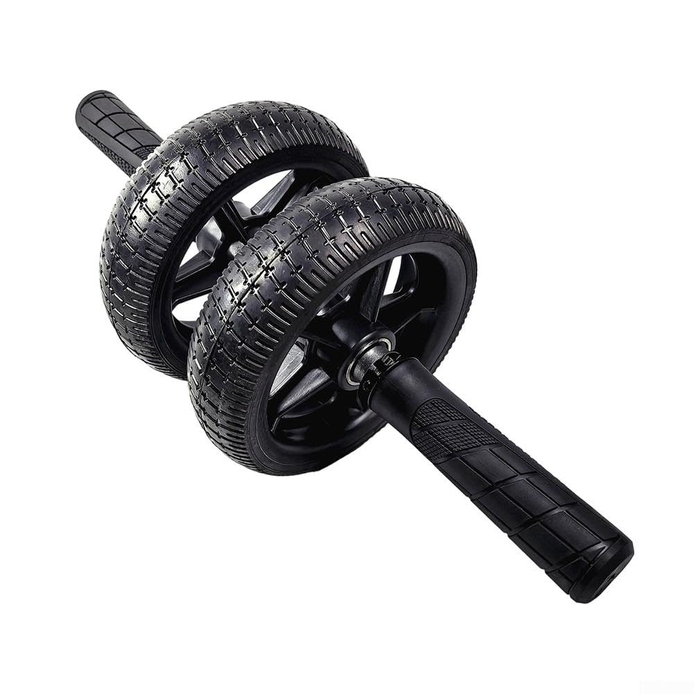 Rodillo de abdominales sin rebote doble rueda estable de 6.5 pulgadas
