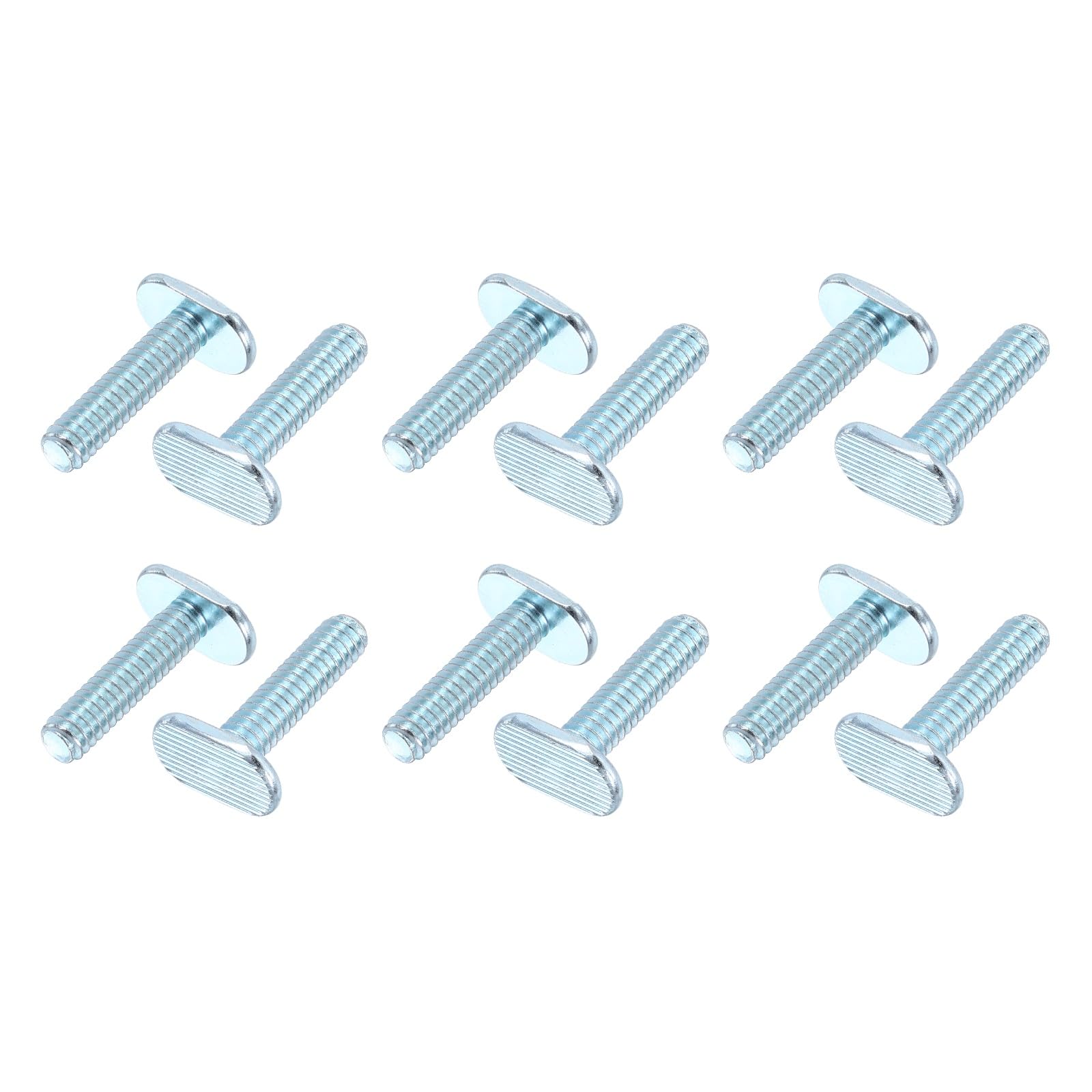 PATIKIL 1/4"-20 x 1" t Track Bolts, 12 Pack t Slot Bolts Universal for Woodworking Jigs Fixture Accessories Hardware, Silver
