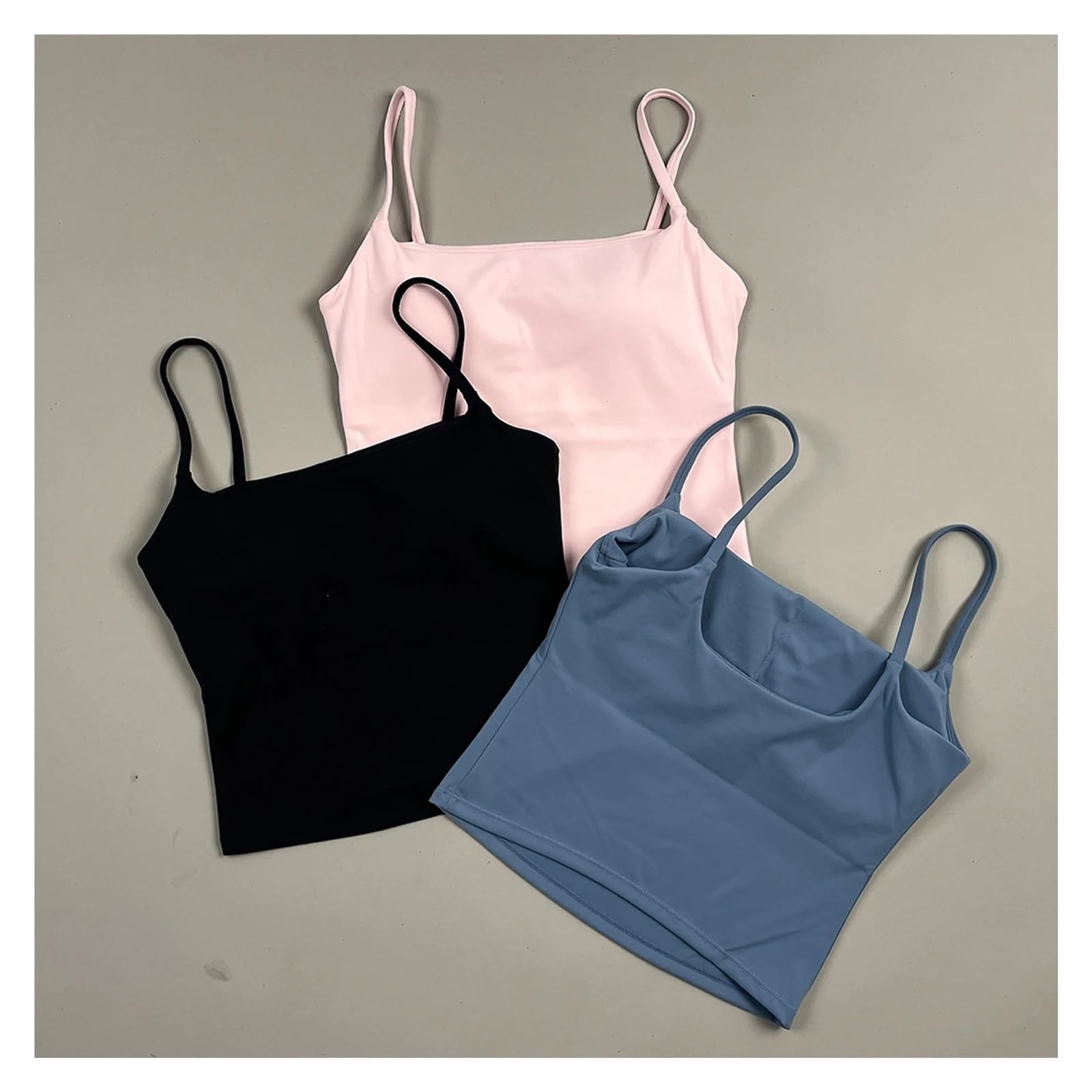 Top da Yoga Canotta Sportiva da Donna con Spalline Sottili, Reggiseno Sportivo Yoga, Canottiera Push-up, Top Palestra for Allenamento e Corsa