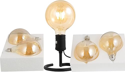 Miniatura 4 de BoostArea Bombillas LED equivalentes a 60 vatios, paquete de 2 bombillas LED G125 de 6 W, bombillas vintage antiguas ámbar, bombilla LED Edison E26,