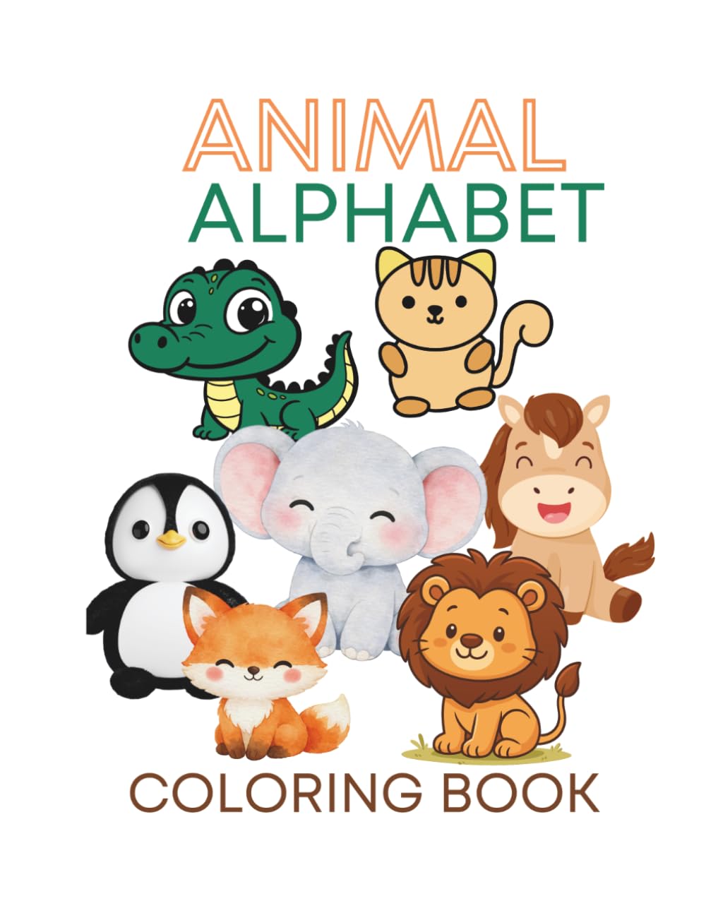 Animal Alphabet Tracing and Coloring Book: An Educational Workbook for Kids