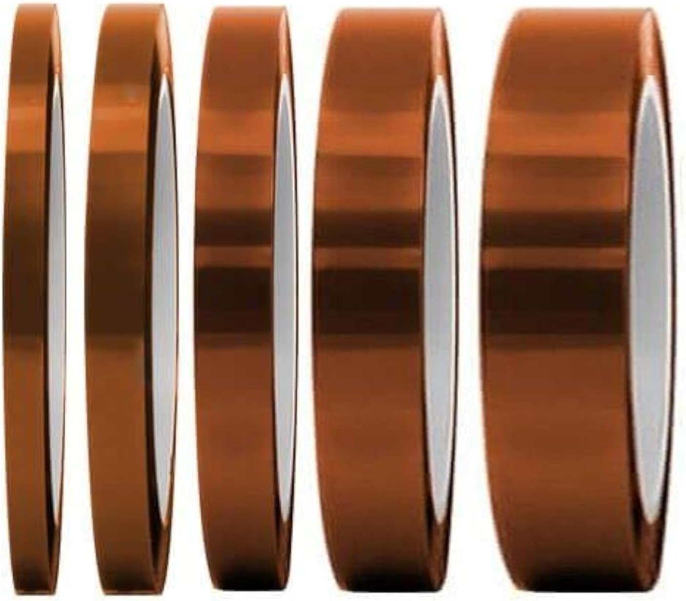 selizo High Temp Tape, 5 Pack Multi – Sized 1/8”, 15/64”, 15/64”, 15/32”, 5/64”, Heat Resistance Up to 280℃ (536℉)