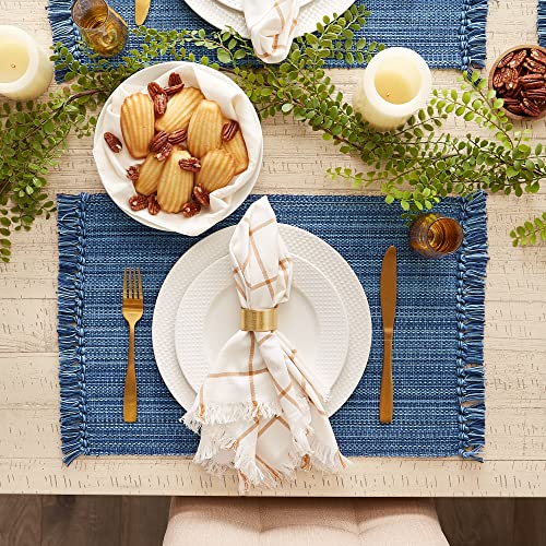 Dii Variegated Tabletop Collection, Placemat Set, 13X19, Nautical Blue, 6 Piece #TOP2