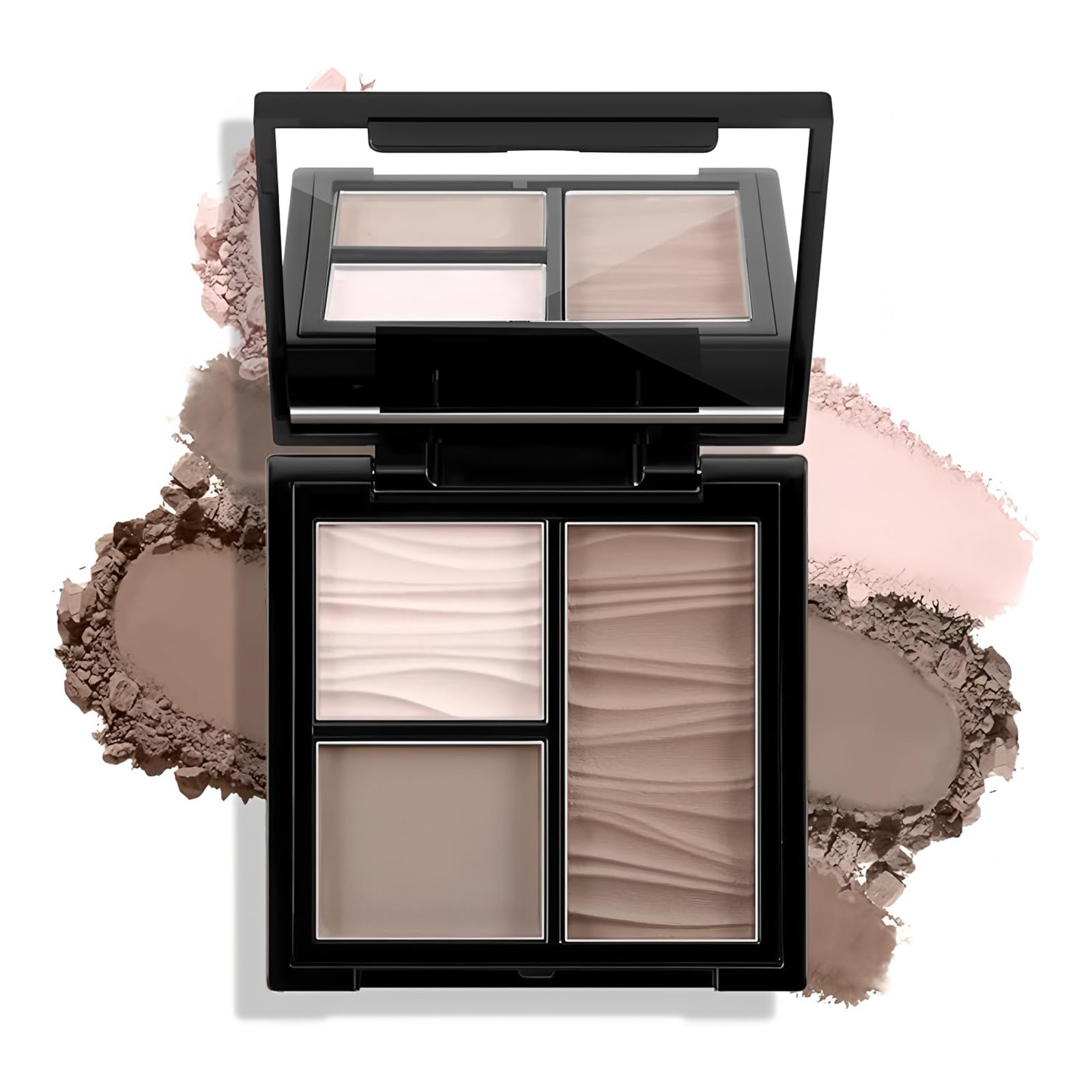 Contour Palette 3-Shade Contour Palette Face Bronzer Highlighter Silky Smooth & Blendable Texture Contour Powder Palette Multi-Use Face Palette Blendable Compact Matte Powder Makeup