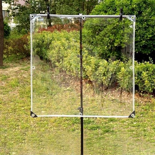 Couverture de balcon avec œillets transparente pour protéger le patio