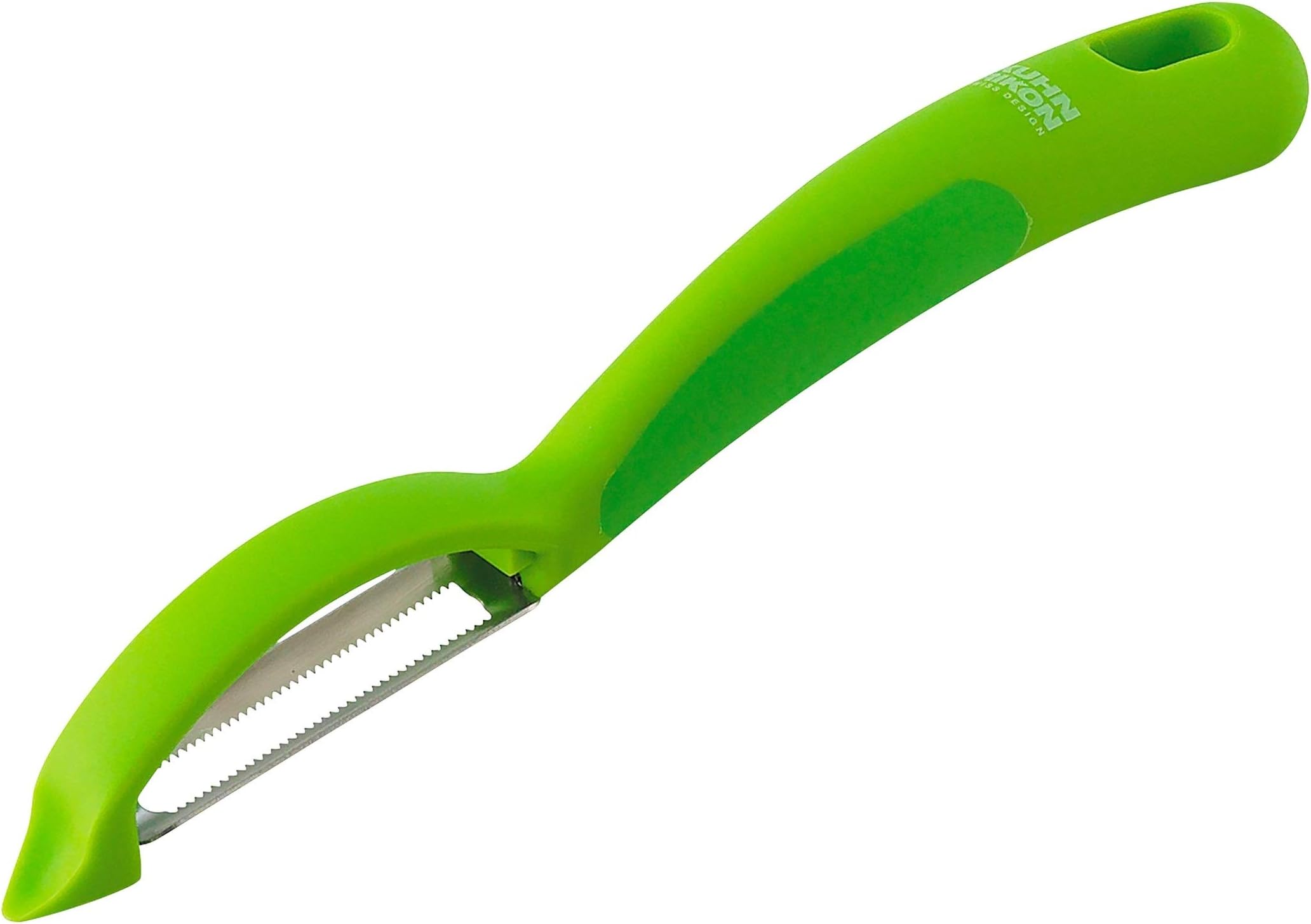 Kuhn Rikon Serrated Piranha โSwivelโ Peeler 7.25โ Green