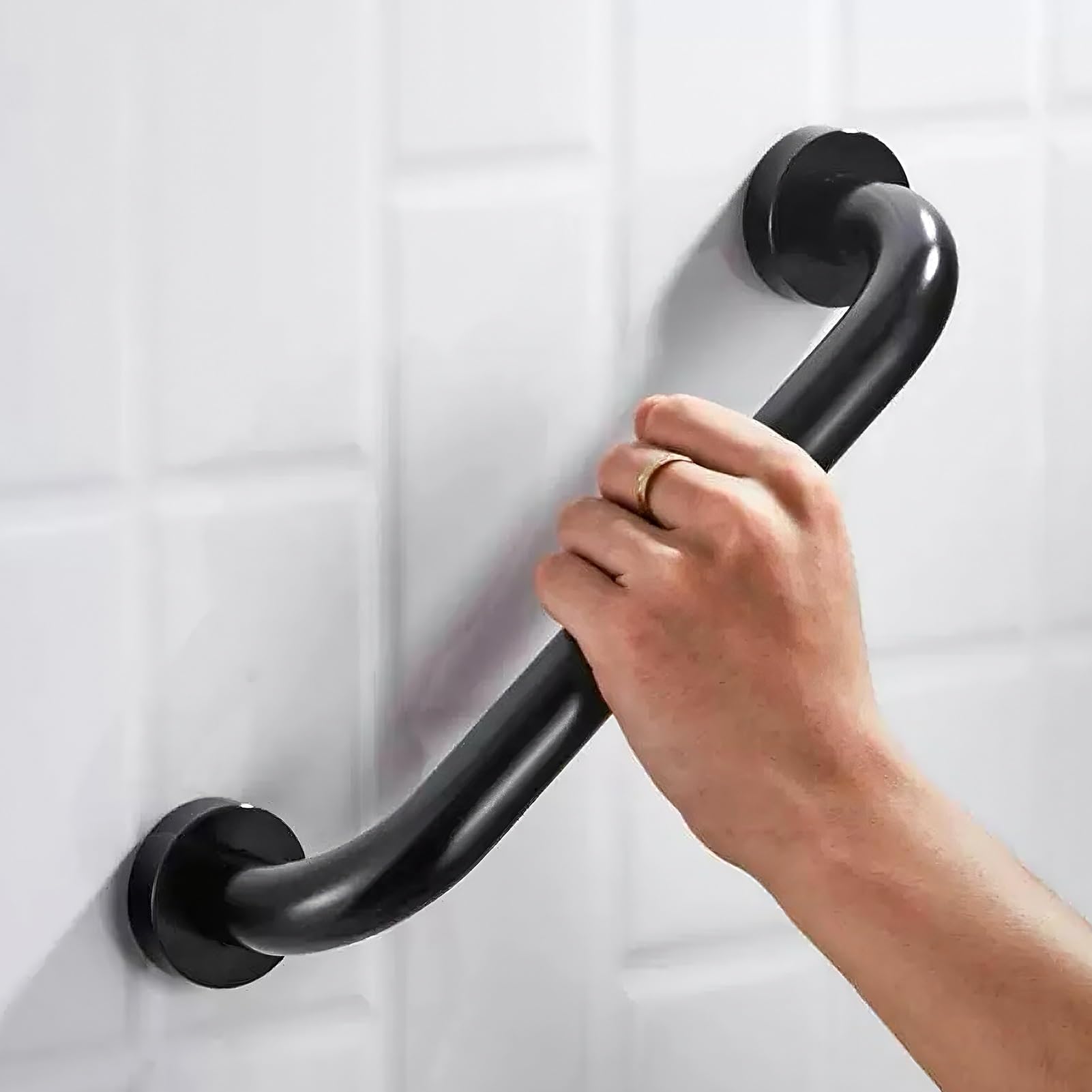 FKXSXAZ Black Stainless Steel Handrail, Safety Grab Bars for Wall, Handicap Bar Bathroom, Shower, Toilet, RV Hand Rails Indoor Stairs(2.6ft/80cm)