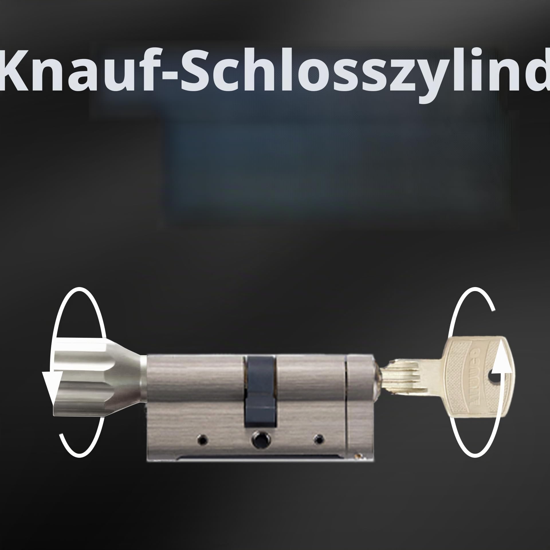 Knaufzylinder Größe 30 30 mm Anti-Break Einsteck Zylinderschloss,5 Hauptschlüssel und Codekarte