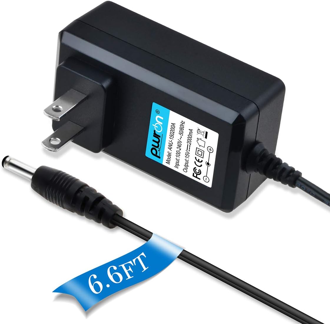 PwrON 15V Power Cord Charger Compatible with Amazon's Power