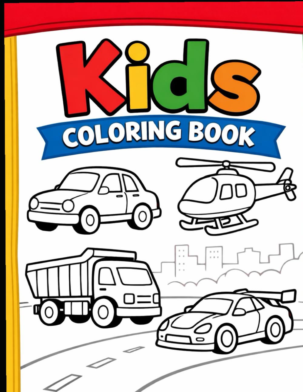 Car Coloring Book for Kids Ages 2-7 — Easy & Fun Vehicle Pages