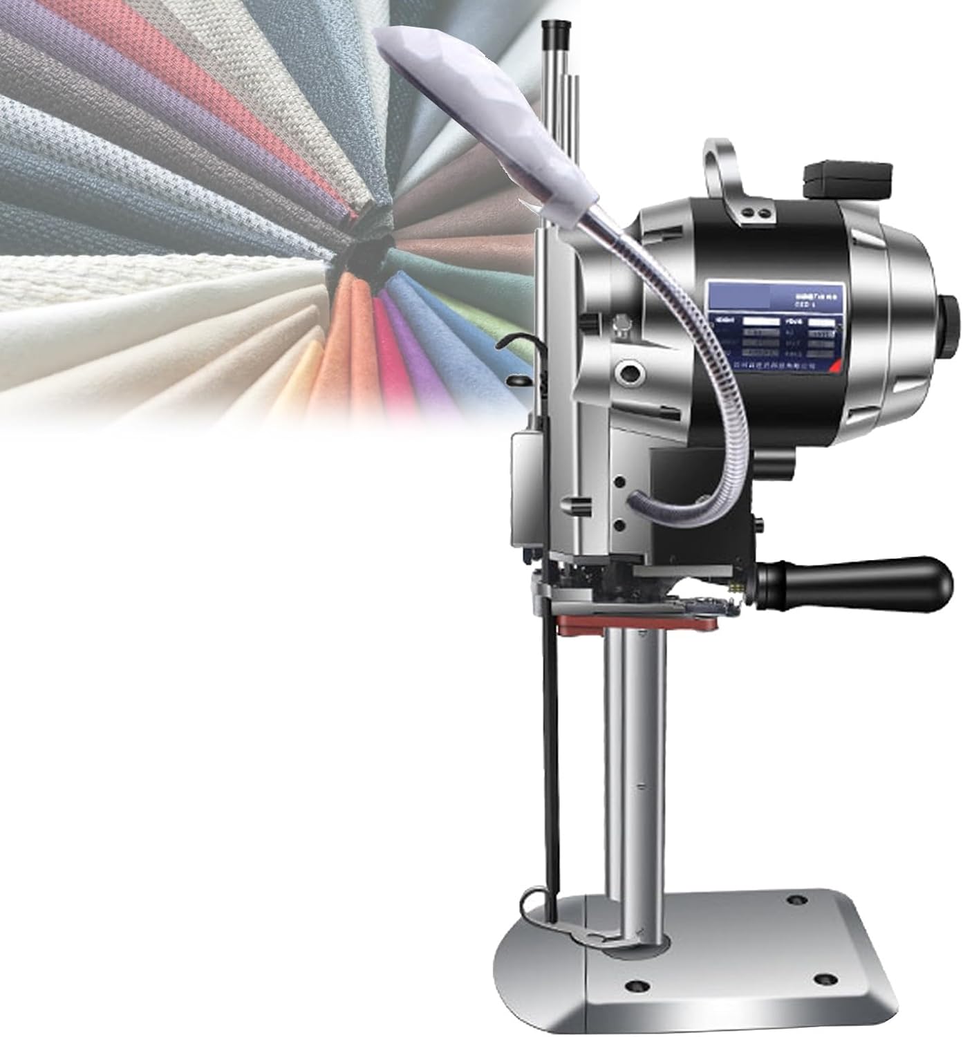 1100W Vertical Fabric Cutter Machine, High Speed Straight Knife Cutting for Multilayer Fabrics, Leather, Cloth, Industrial Automatic Knife Sharpen, 6in