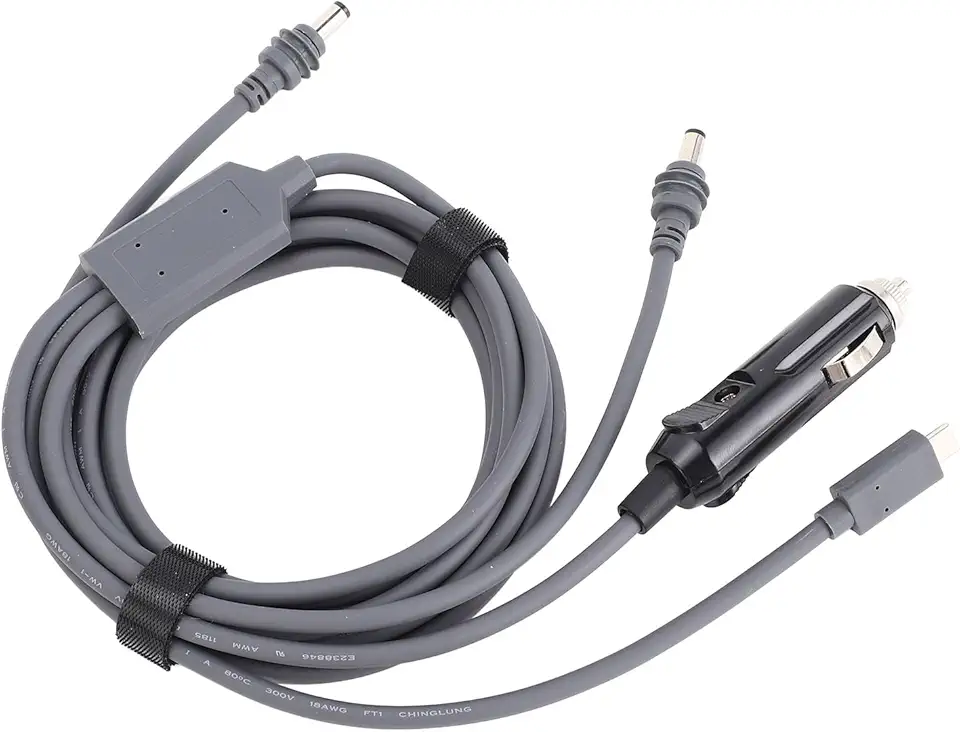 Dpofirs Mini Cabo Starlink, Extensão de Cabo de Alimentação PD Tipo C de Porta DC 3 Em 1 para Mini Antena Satélite e Outros Dispositivos Compatíveis, 5 Metros 12V 24V