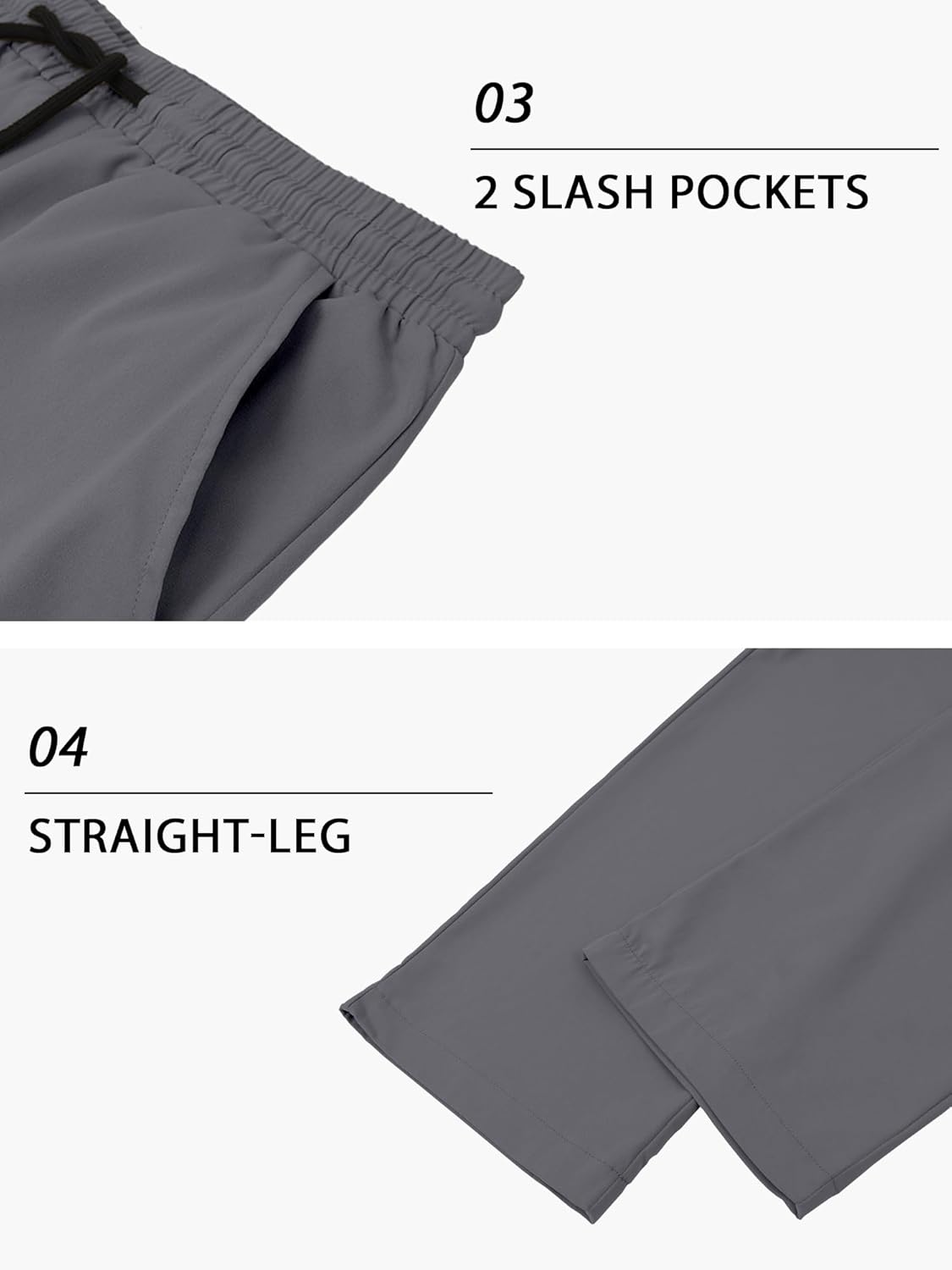 PLEPAN Men's Casual Cargo Pants Drawstring Hiking Workout Tactical Joggers Sweatpants for Men with Pockets - Image 6