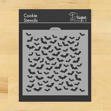 Scattered Bats Cookie and Craft Stencil CM159 by Designer Stencils