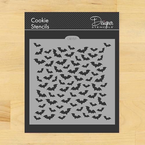 Scattered Bats Cookie and Craft Stencil CM159 by Designer Stencils