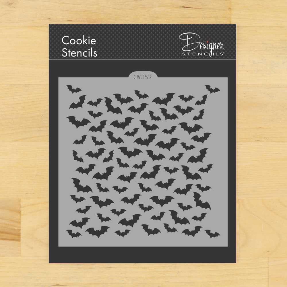 Pochoir pour biscuits bat Designer Stencils CM159 Halloween gâteau