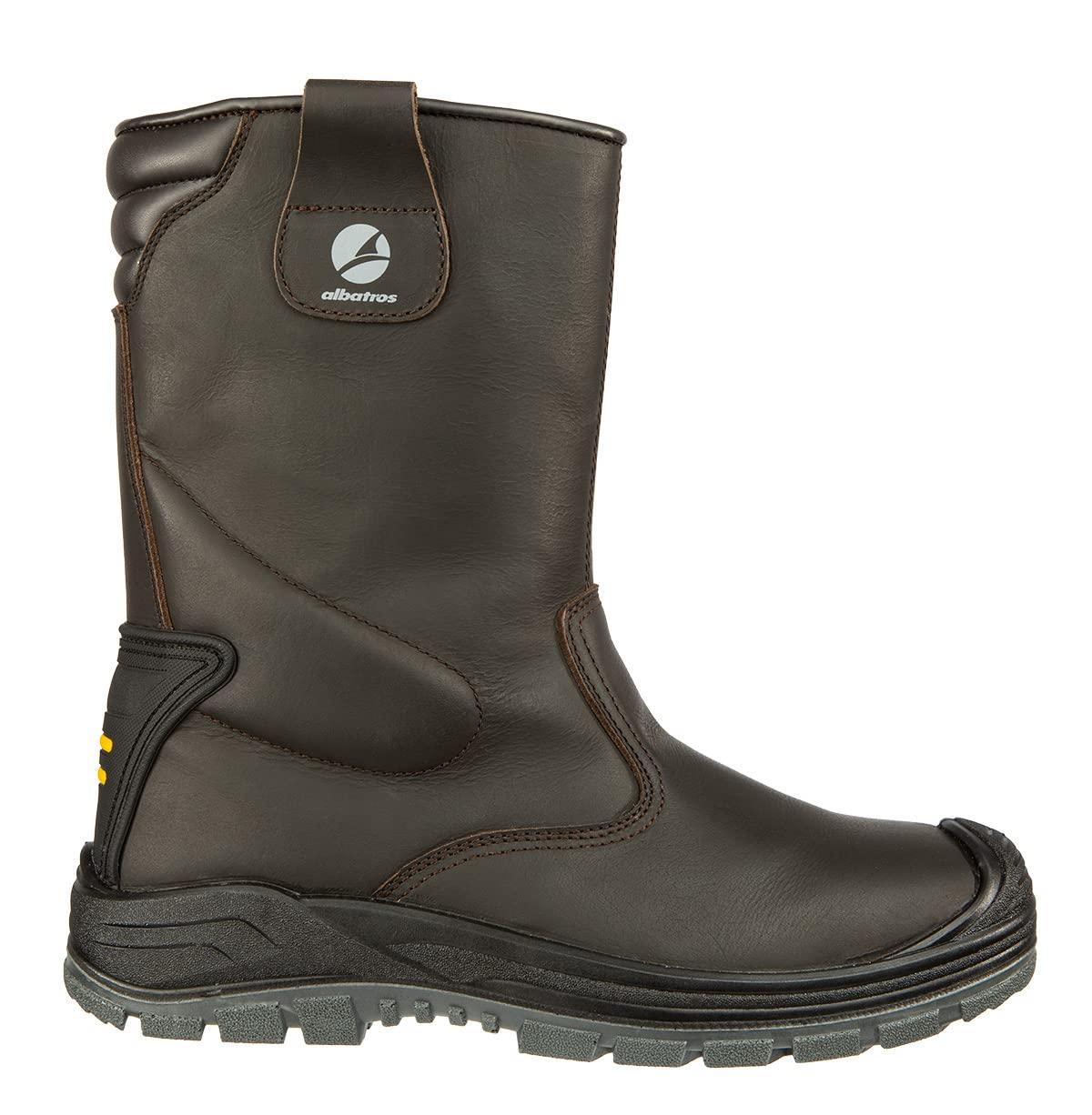 ALBATROS RIGGER BOOTS Sicherheitsstiefel S3 – warme Winter Lederstiefel gefüttert – hohe Damen und Herren Stiefel für Landwirtschaft, Wald, Stall & als Jagd Schuhe – Outdoor Schuhe warm