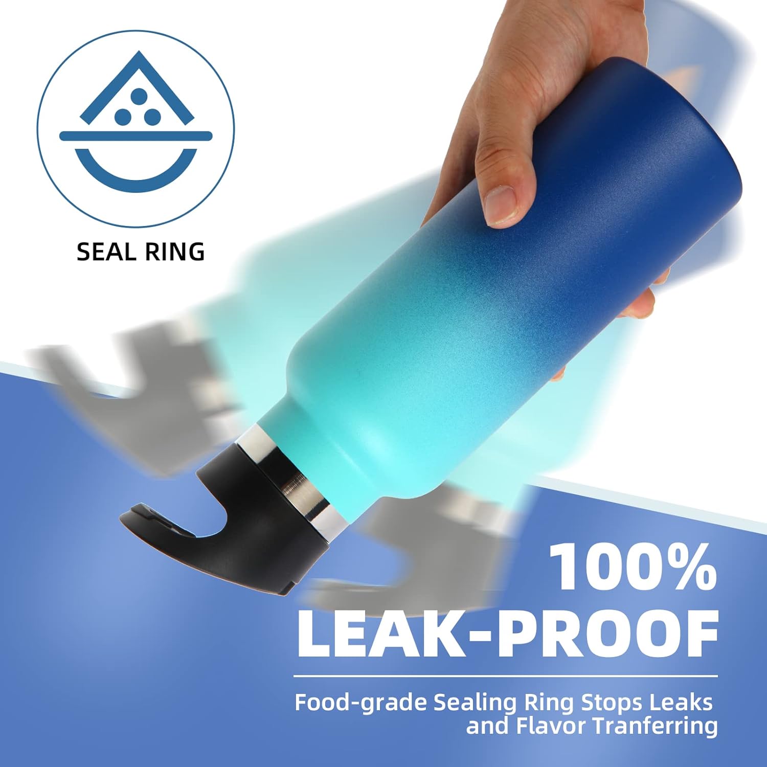 Volhoply 17oz Insulated Water Bottle Bulk 4 Pack,Stainless Steel Kids Water Bottles with Straw Lid,Double Wall Vacuum Metal Water Flask,Reusable Keep Hot & Cold(Assorted,4 Set) - Image 5