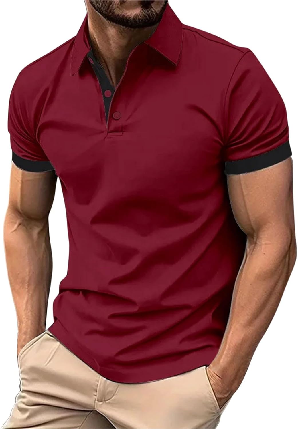 Mens Polo Shirts 3 Pack Plus Size Golf Tshirts Outdoor Sports Collar Tee Short Sleeve Summer Trendy Casual Plain Tops
