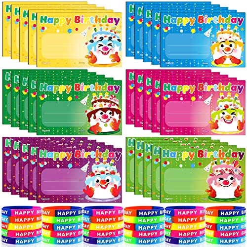 Eaasty 60 Pcs Marquee You're a Star Student Certificates Preschool Award Card Super Star Happy Birthday Wristband Award Recognition Positive Behavior of The Week Certificate for Kid(Happy Birthday)
