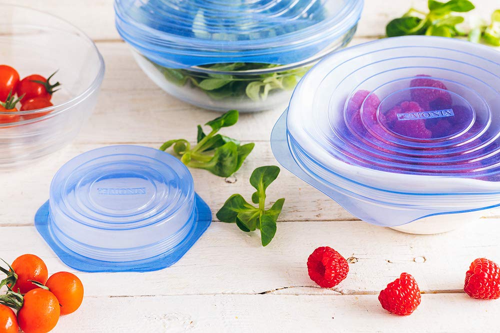 MONIX | 10 Couvercles Alimentaires Réutilisables en Silicone