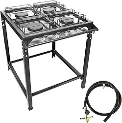 Fogão 4 Bocas Grande Industrial Ferro Fundido Alta Pressão