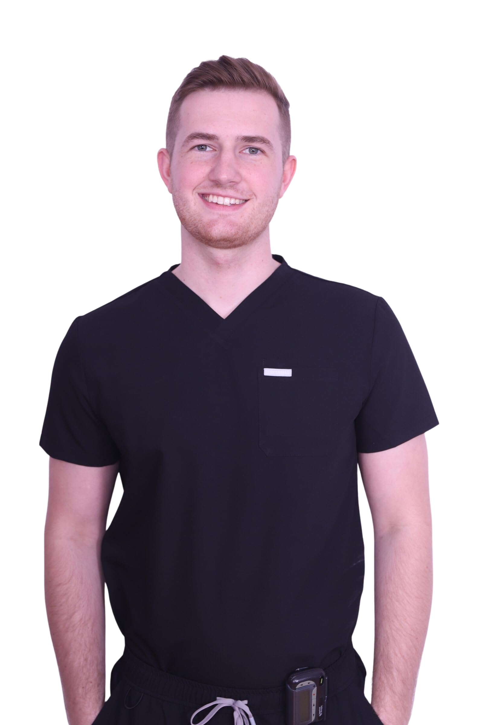 Men's Black Classic Fit Straight Leg Scrub Set (Extra Large)