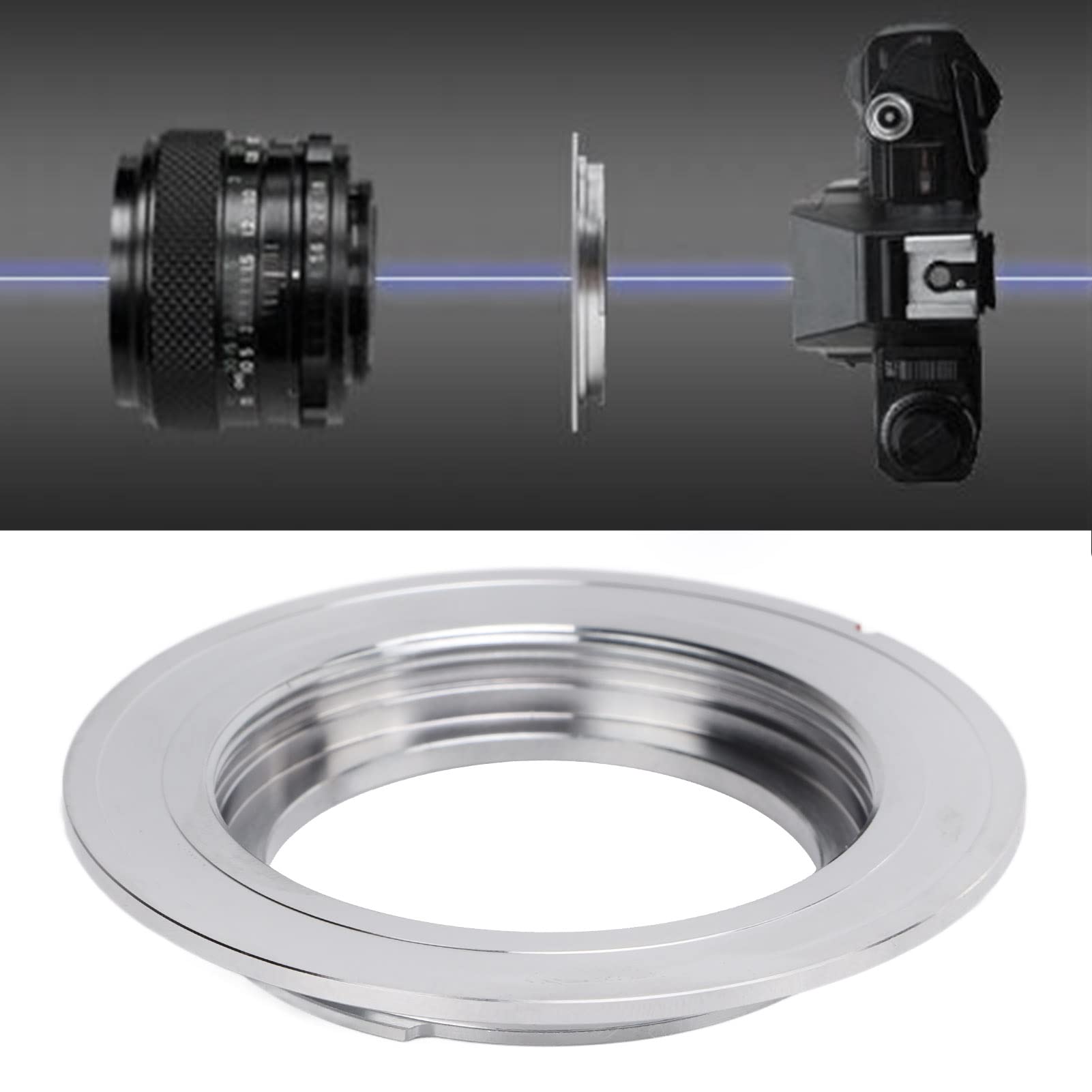 Tbest Objektiv-Adapterring, M42-MD-Objektiv-Adapterring für M42-Objektiv an Verschleißfesten Objektivadapter für MD-Mount-Kamera