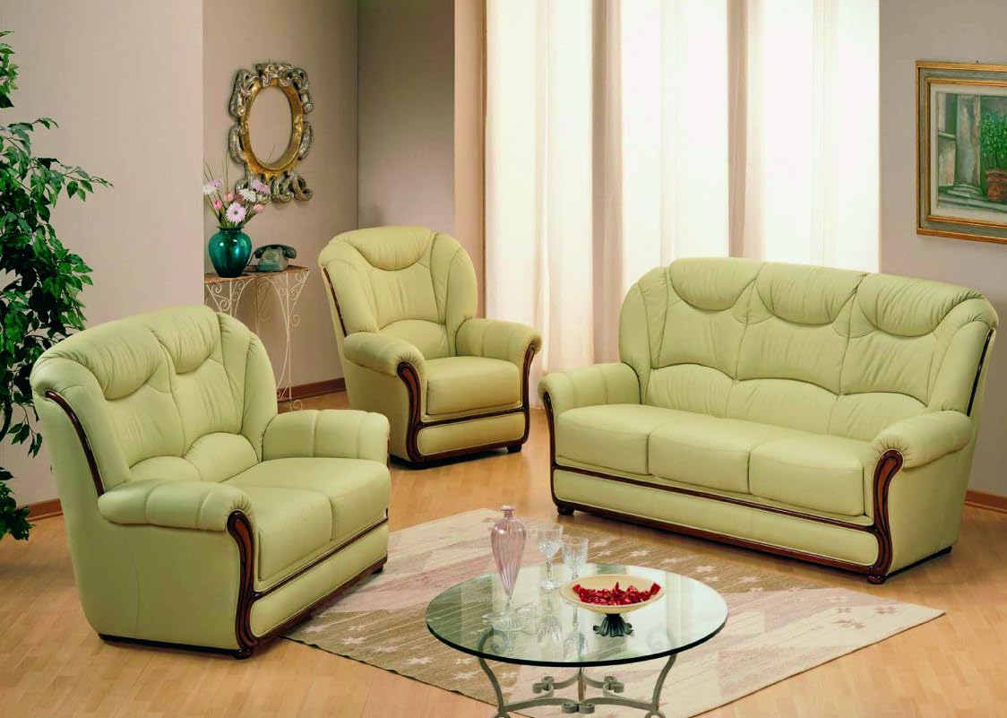 Divano 3 Posti in Vera Pelle Made in Italy cm 182x95 h 102 in 16 Colori Possibilità di spedire campioni della Pelle in Tutta Europa