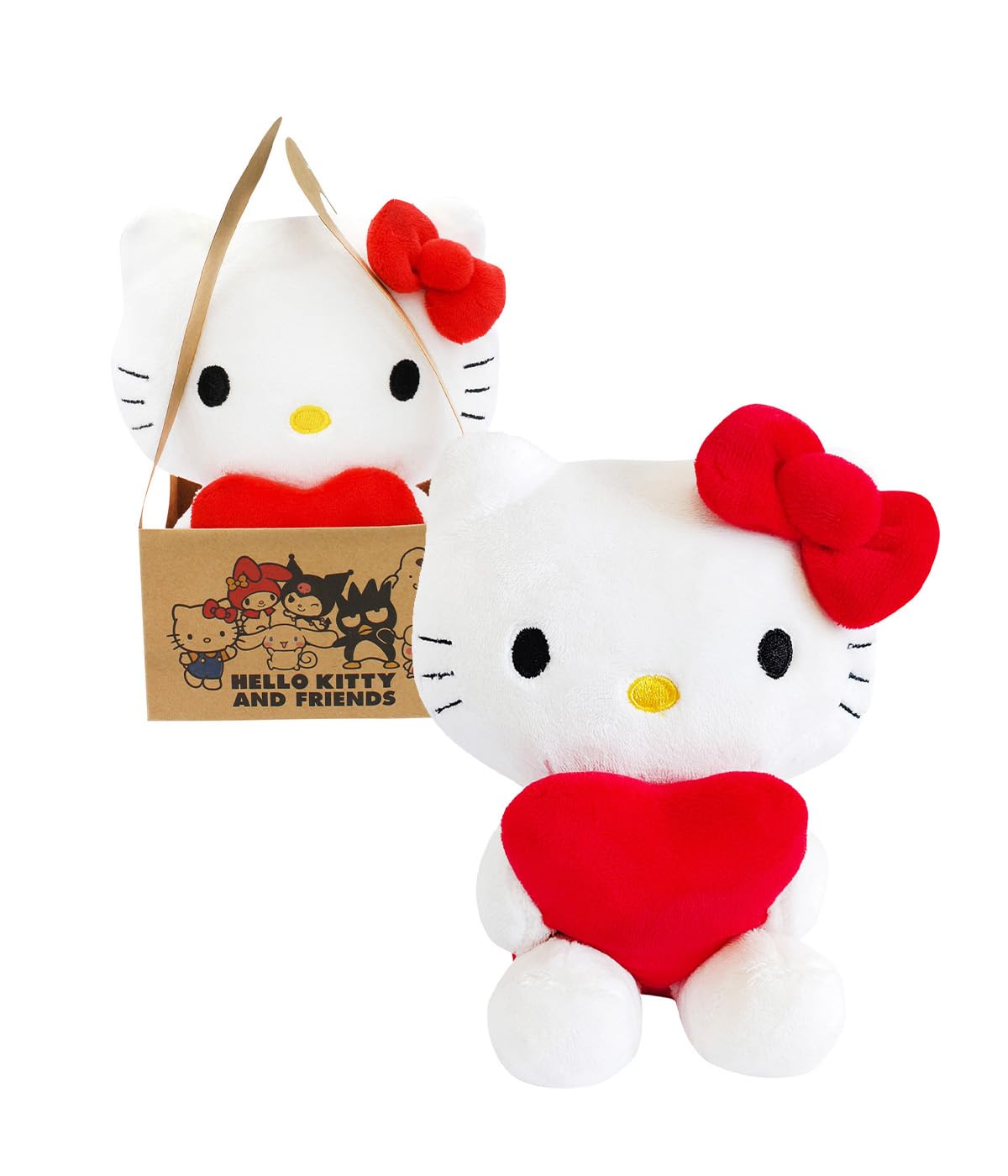 Joy Toy Hello Kitty Heart Plush 14 cm in Cardboard Bag