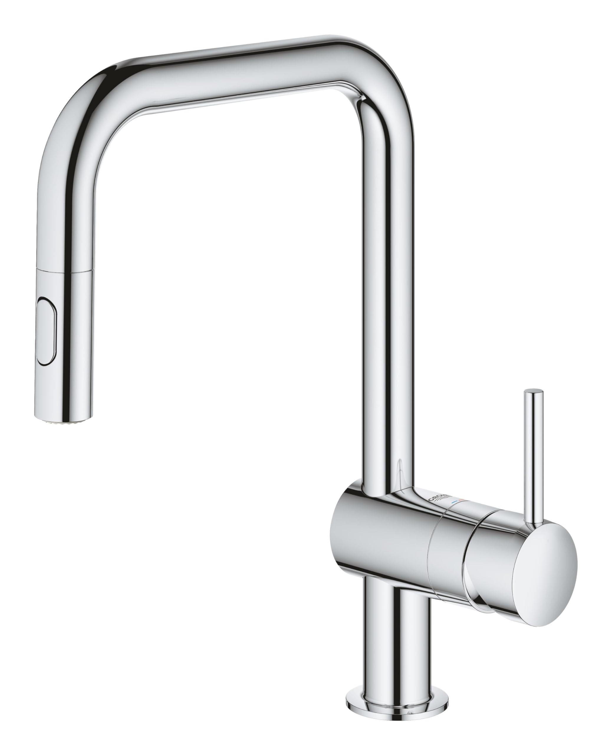 Grohe Minta jednouchwytowa bateria umywalkowa, DN 15, 32322, wylewka w kszta?cie litery U, podwójna g?owica prysznicowa, Kolor: Chrom - 32322002
