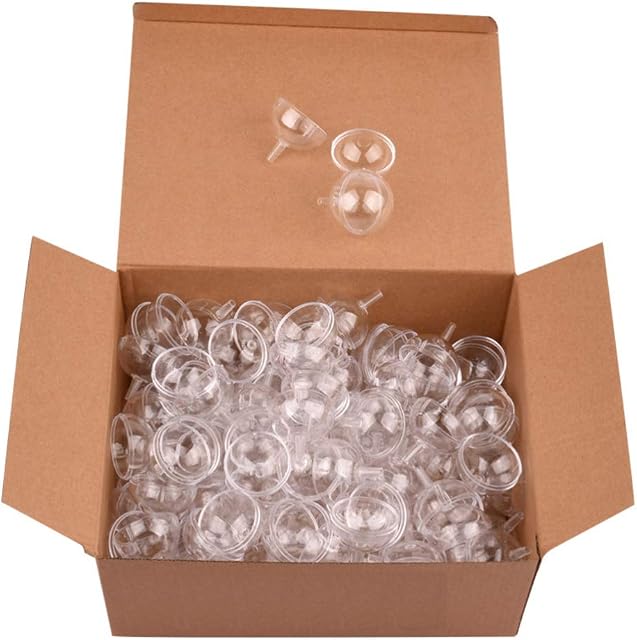 EXCEART 25Pcs Clear Chocolate Box Holder Mini Cupcake Muffin Holders Candy Packaging Case Flower Support Rack Valentines Day Gift for Birthday Wedding Party Supplies