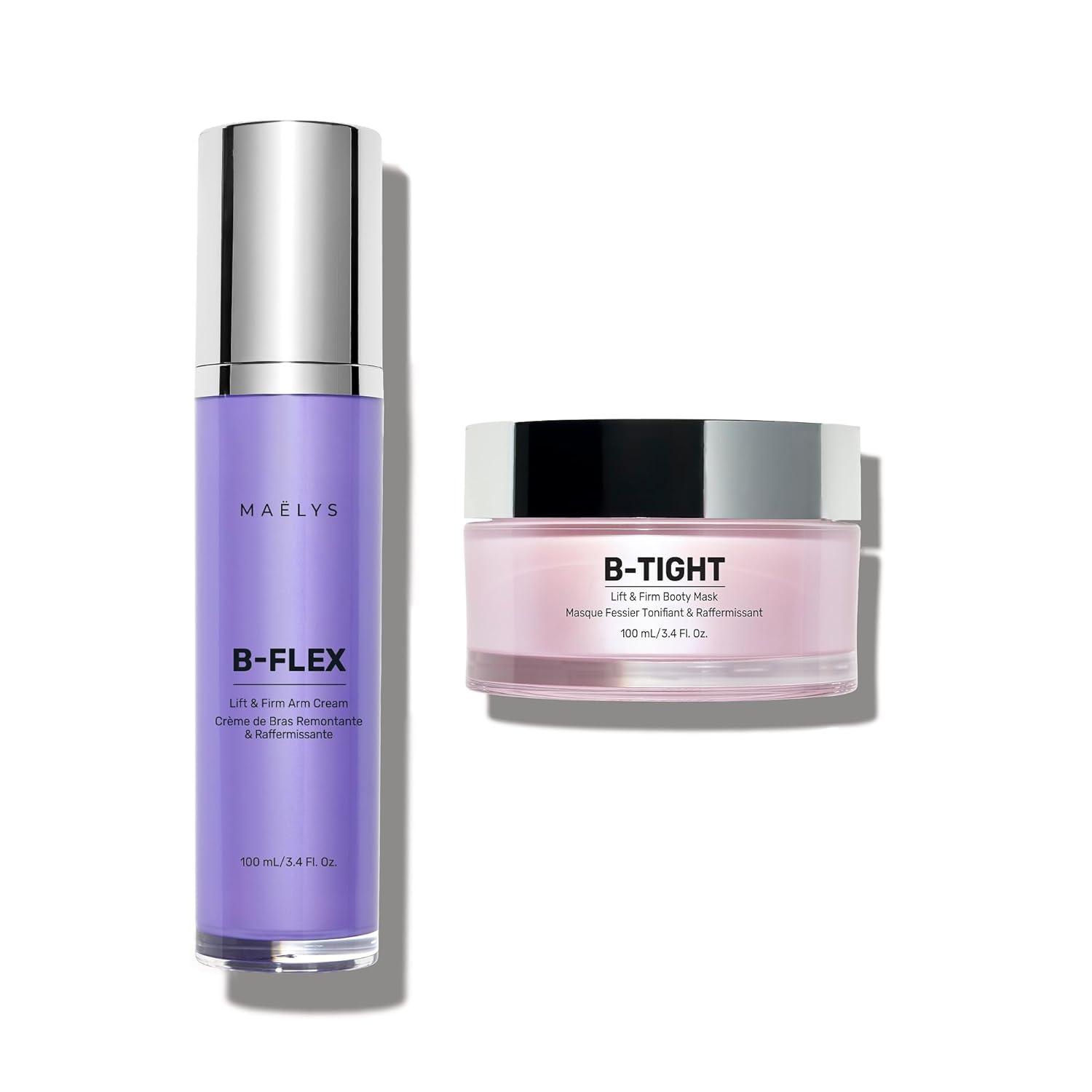 MAËLYS Arm & Booty Tightening Duo - B-TIGHT Lift & Firm Booty Mask - B-FLEX Firming Arm Cream - Body Care Set