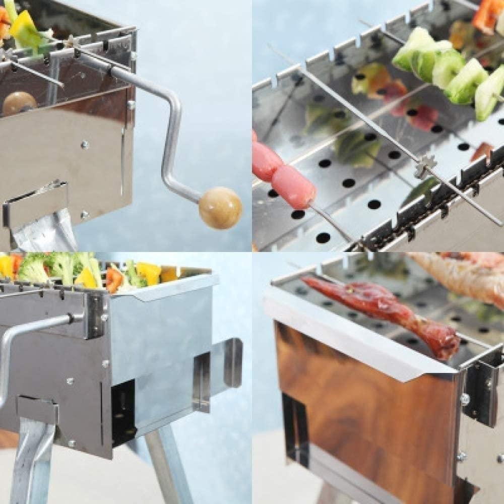 FAXIOAWA Barbecue a carbonella Barbecue Portatile Barbecue Pieghevole in Acciaio Inossidabile Griglia da Campeggio Griglia da Tavolo per Campeggio Portatile Cucina Piccola griglia